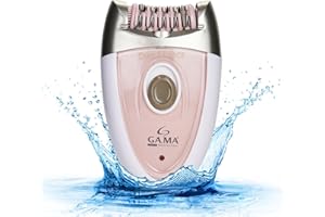 Epilady Gama Delicare Duo Rechargeable Epilator for Women, Cordless Electric Hair Removal Device, Hair Remover for Women, Bikini Trimmer for Women Pubic Hair, Dual Head, Dual-Volt, 2-Speed, LED Light