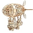Rolife Build Your Own 3D Wooden Assembly Puzzle Wood Craft Kit Airship Model Gifts for Kids and Adults
