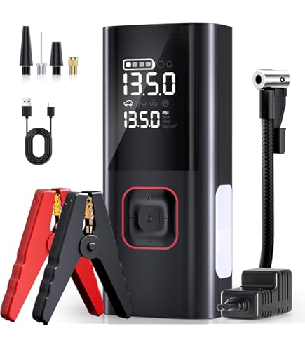 Amazon.com: CTWJO Jump Starter with Air Compressor, 3000A Portable