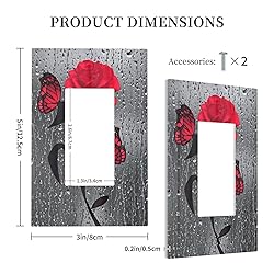 Valentine'S Day Red Rose 1 Gang Single Rocker Art