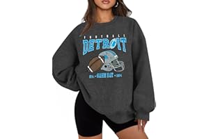 MAXIMGR Football Sweatshirt Women Game Day Sweatshirts Football Team Fans Pullover Shirt Sunday Funday Long Sleeve Tops