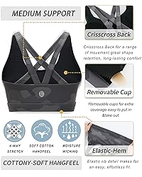 RUNNING GIRL Sports Bra for Women, Criss-Cross Back