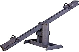 JACK AND JUNE Jack & June Cedar Children's Wooden Seesaw - Smooth Cedar Finish with Two Safety Handles