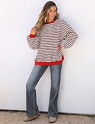 UEU Women's Casual Long Sleeve Sweatshirts Soft