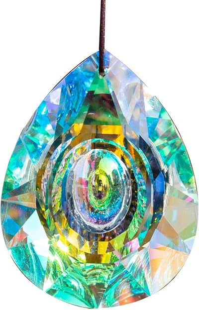 H&D Hyaline & Dora Crystal Suncatcher Prism 3.5” Drop Rainbow Window 89mm AB