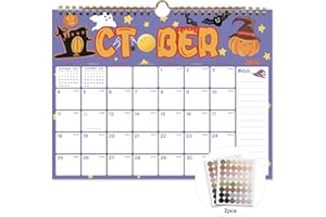 Vibrant Focus 2026 Calendar - 18 Monthly Wall Calendar, January 2026 - June 2027, 8.5" x 11", Calendar 2026 with Twin-Wire Binding, Hanging Hook, Blocks and Julian Dates (Calendar Festivals)