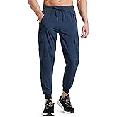 Libin Men's Lightweight Joggers Quick Dry Cargo Hiking Pants Track Running Workout Athletic Travel Casual Outdoor