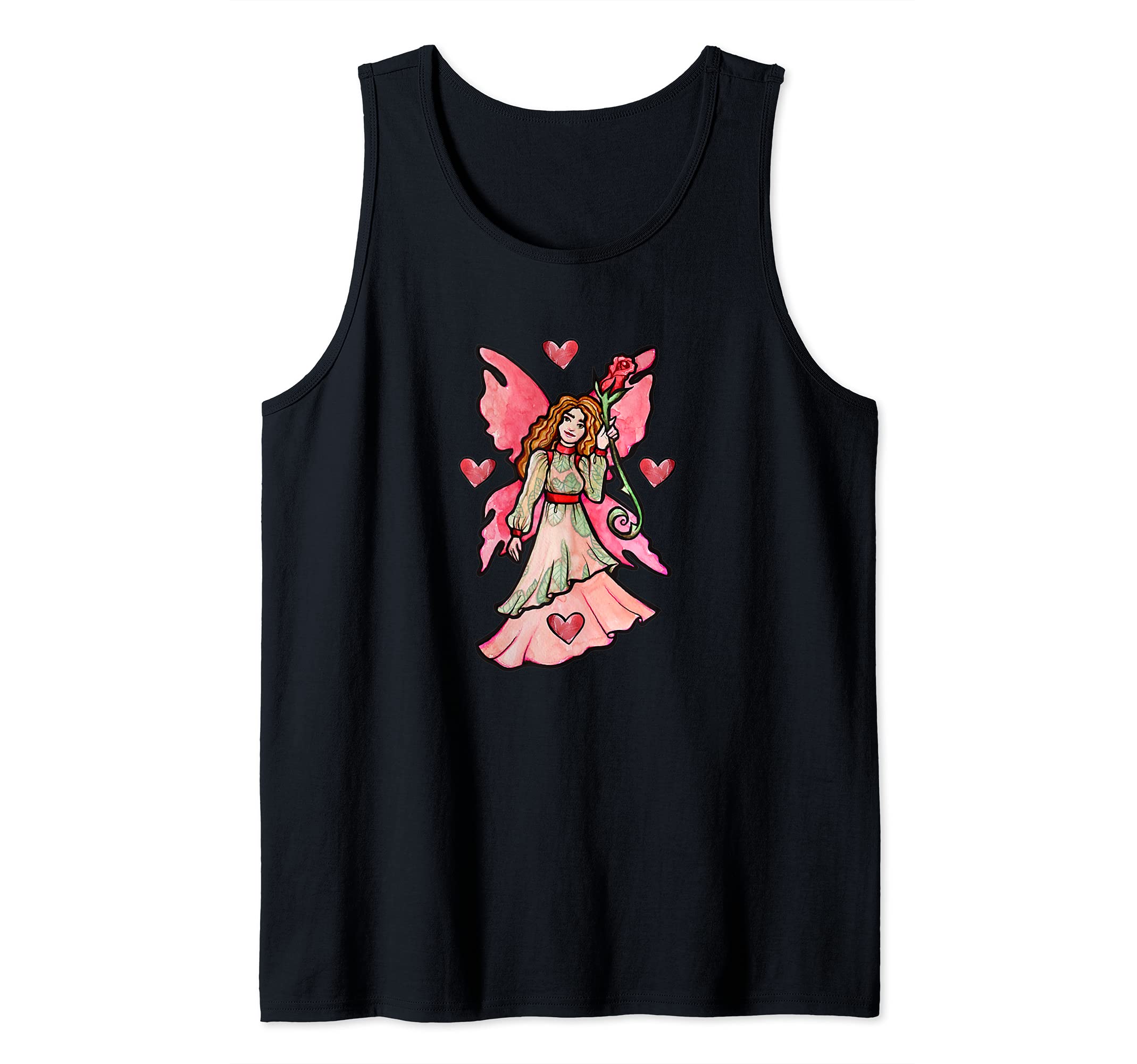 Valentine Fairy Garden Art Faerie Gardeners Tank Top