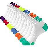 JOYNÉE Mens Ankle Athletic Low Cut Socks for Men Cushioned Running Sports Workout Tab Socks 6 Pairs