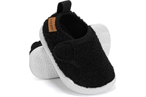 STQ KIDS Baby Slippers Boys Girls Indoor Outdoor Non Slip Slippers Comfort Lightweight Shoes with Warm Wool Interior for 6 12 18 24 Months