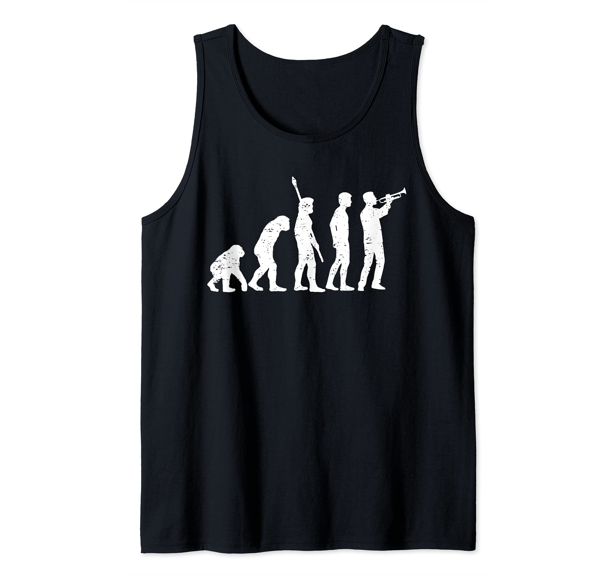 Funny Trumpet Player Graphic Trumpeter I Evolution Tank Top