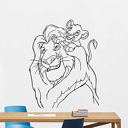 Lion King Wall Decal Disney Cartoons Vinyl Sticker Simba Timon