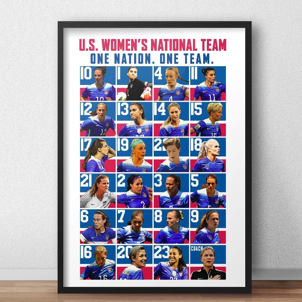 ClifeDesign US Women's World Cup Soccer Poster Print Unframed (8" x 11")