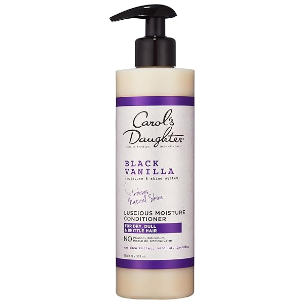 CAROL’S DAUGHTER BLACK VANILLA MOISTURE SULFATE FREE CONDITIONER FOR CURLY, WAVY OR NATURAL HAIR, MOISTURIZING HAIR CARE FOR DRY, DAMAGED HAIR, 12 FL OZ
