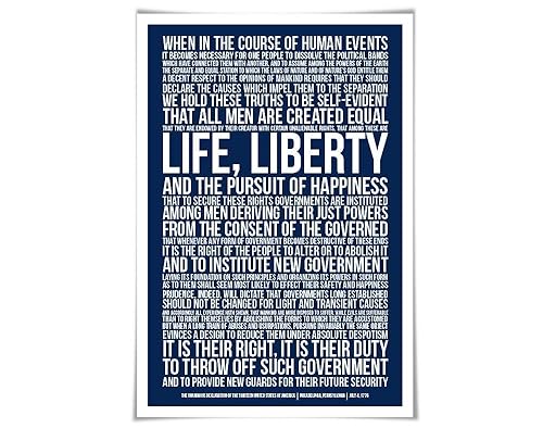 Amazon Com Declaration Of Independence Art Print 60 Colours 3