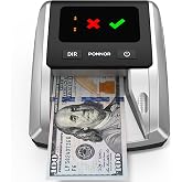 PONNOR AL-135 Counterfeit Bill Detector Money Checker Machine | Automatic 4-Way Orientation, Pass/Fail Indicator, Portable Fake Currency Reader with UV, Magnetic, Infrared