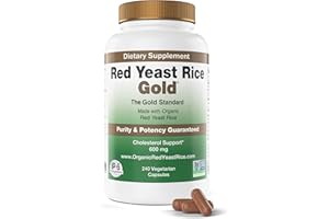 Red Yeast Rice Gold, 600 mg of Organic Red Yeast Rice - IP6 International - 240 Veg Caps