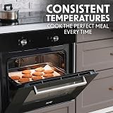 Baridi 4 Zone Ceramic Hob 5 Function Oven and Angled Cooker Hood Bundle view 3