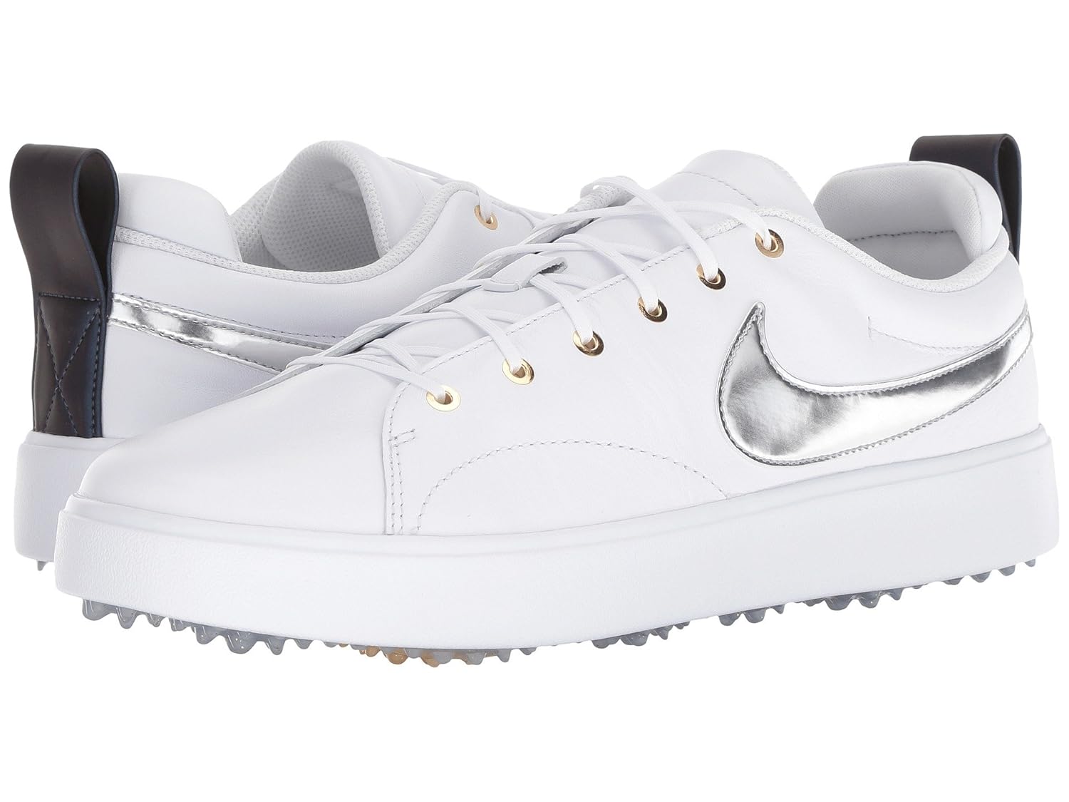 即納最大半額 Nike ナイキ メンズゴルフシューズ靴 Course Classic White Metallic Silver Metallic Gold 13 31cm D Medium B07d8nbxbn 人気ブランド Techplus Vn