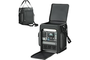 MD34 Waterproof Travel Bag for Anker SOLIX C300 - IPX4 Rated Shockproof Organizer With Two Pockets and Adjustable Strap for Anker SOLIX C300 Portable Power Station