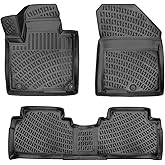 RizLiner Kia Sorento 2016-2020 Floor Mats 3D Custom Fit Compatible with Kia Sorento Rubber Car Mats Laser Measured 1st & 2nd Row Floor Liners All Weather Waterproof Odorless Non-Slip (Front & Rear)