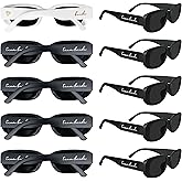 Bride's Babes Bachelorette Sunglasses, Bridesmaid Sunglasses,10 Pack Rectangle Team Bride glasses for Bachelorette Party