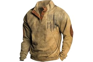OIOLOYJM Sweatshirts for Mens Fashion Button Fleece Sherpa Long Sleeve Stand Collar Pullover Loose Vintage Sweatshirt Tops
