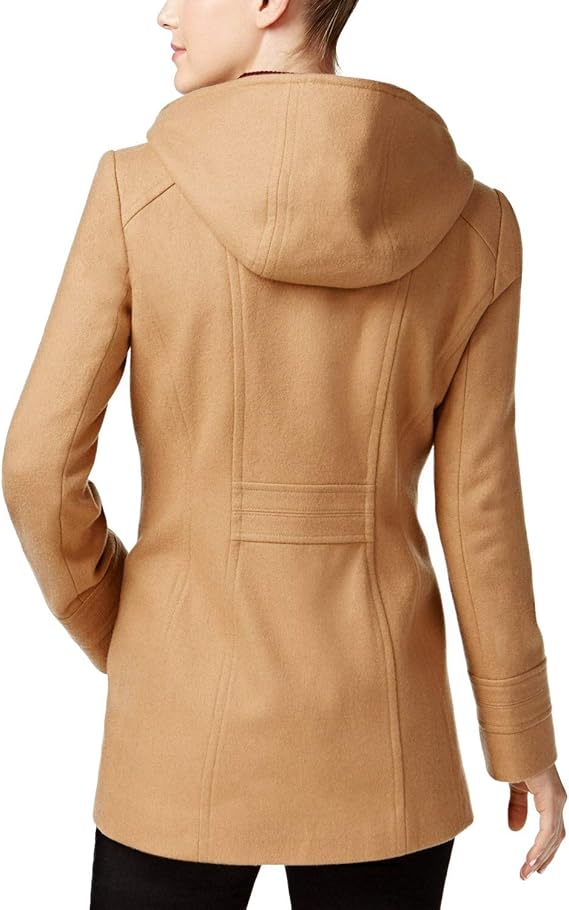 faux fur hooded wool car coat london fog