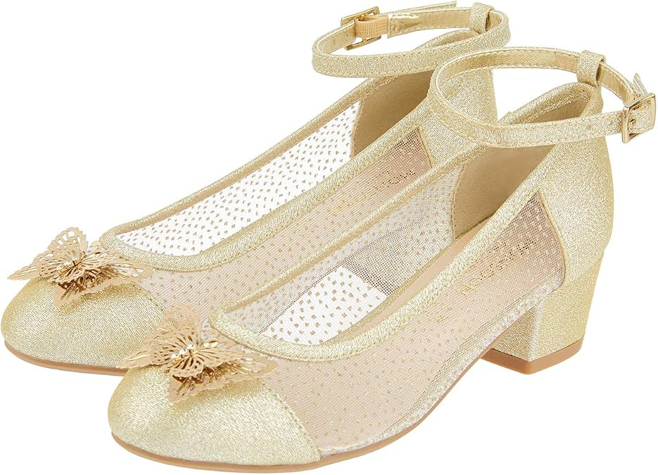 Scarpe Principessa Con Glitter Per Bambine - Tacco Basso Mary Jane | Argento, Oro E Rosa - Foto 5