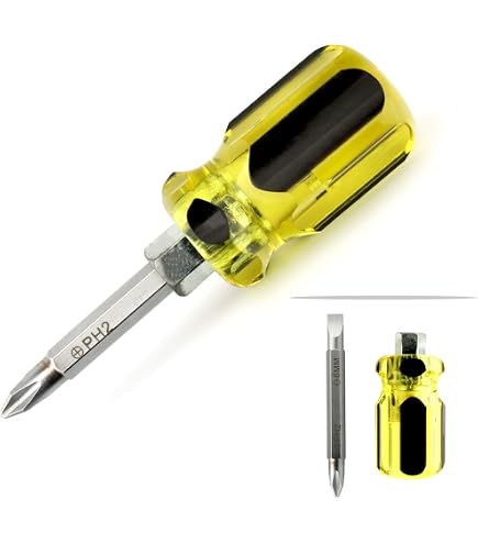 2-Piece Uxcell Offset Screwdriver Set – PH2 Phillips & SL6 Slotted Right-Angle Driver