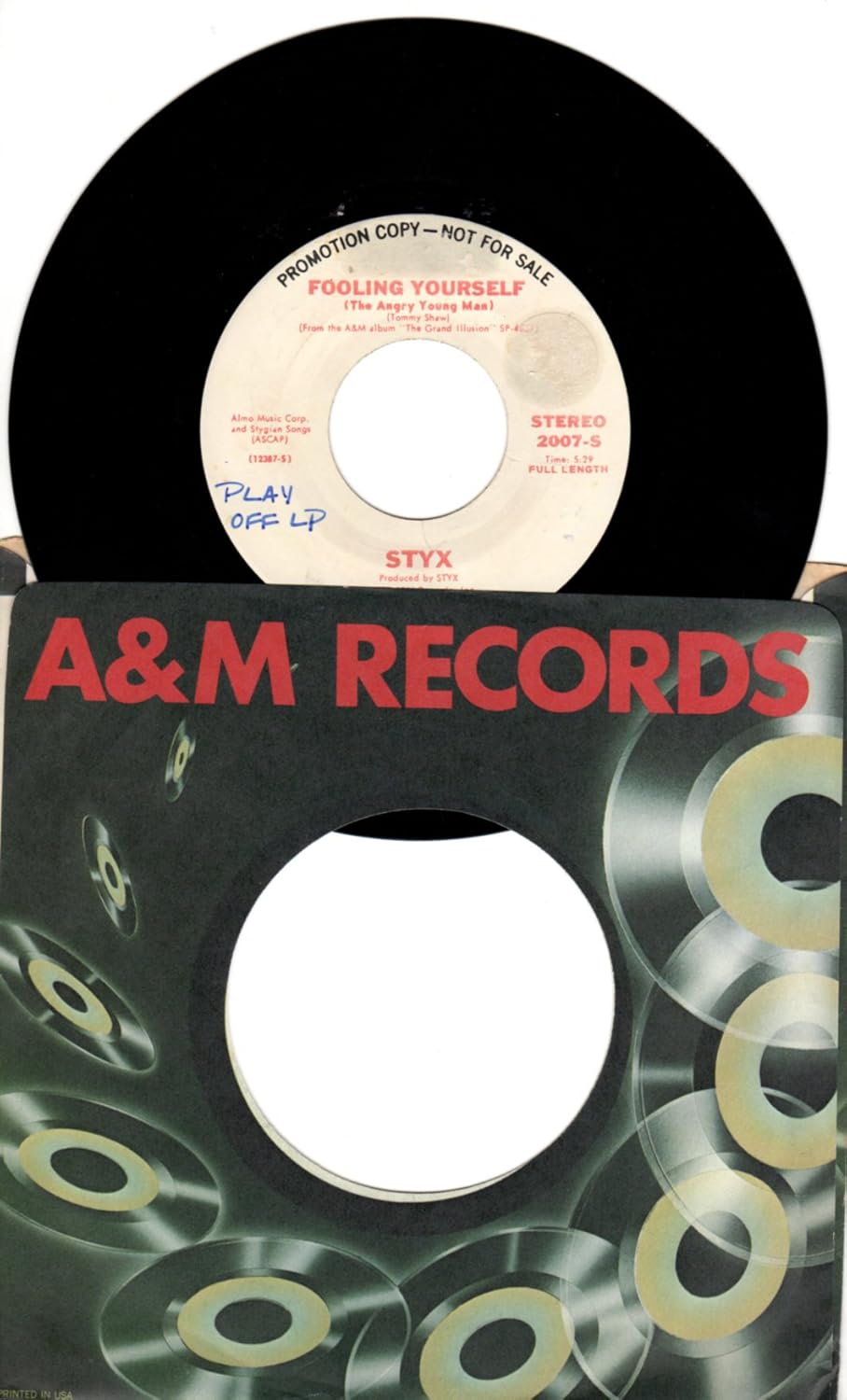 Styx Styx Fooling Yourself The Angry Young Man 5 29 Full Length Stereo Version B W Fooling Yourself The Angry Young Man 3 35 Edited Stereo Version Amazon Com Music