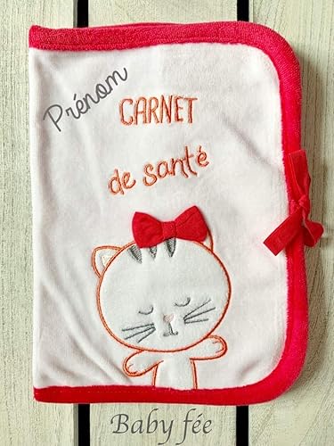 Protege Carnet De Sante Personnalise Prenom Chat Fille Amazon Fr Handmade