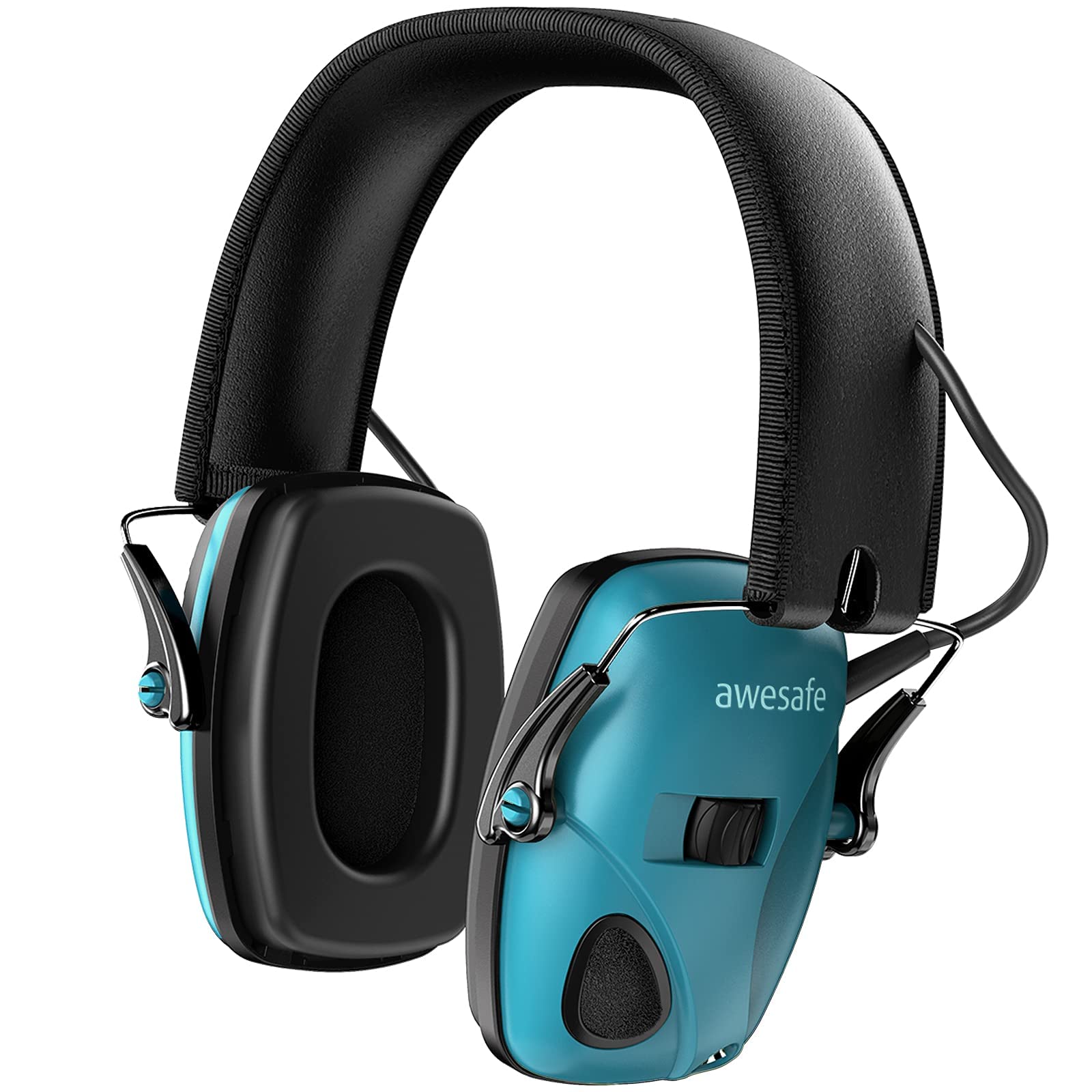 awesafe GF01 Electronic Shooting Earmuffs Ear Defenders Noise Reduction Sound Amplification Electronic Safety Ear Muffs, NRR 24, Ideal for Shooting and Hunting (Blue) — image 1