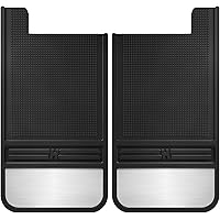 Husky Liners Universal MudDog Mud Flaps | Rubber Rear Mud Flaps - 12" w/ Weight - Black, (see fitment type) | 55101