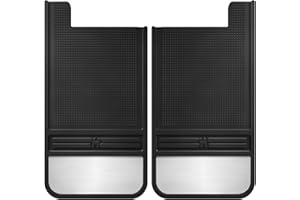 Husky Liners Universal MudDog Mud Flaps | Rubber Rear Mud Flaps - 12" w/ Weight - Black, (see fitment type) | 55101