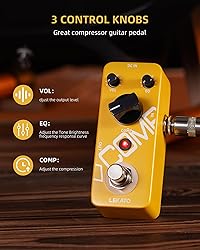LEKATO Compressor Pedal, Yellow Comp Mini Portable