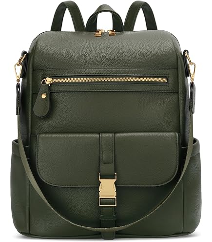 Amazon.com: KKXIU Backpack Purse for Women - Multi-pocket Leather
