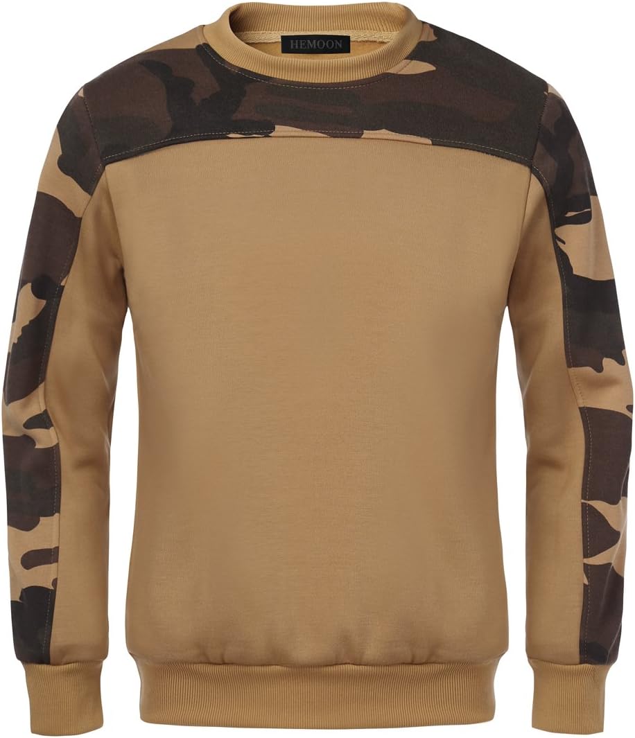 HEMOON Mens Orignals Plain Sweatshirt Jumper Sweater Pullover Work Casual Leisure Top