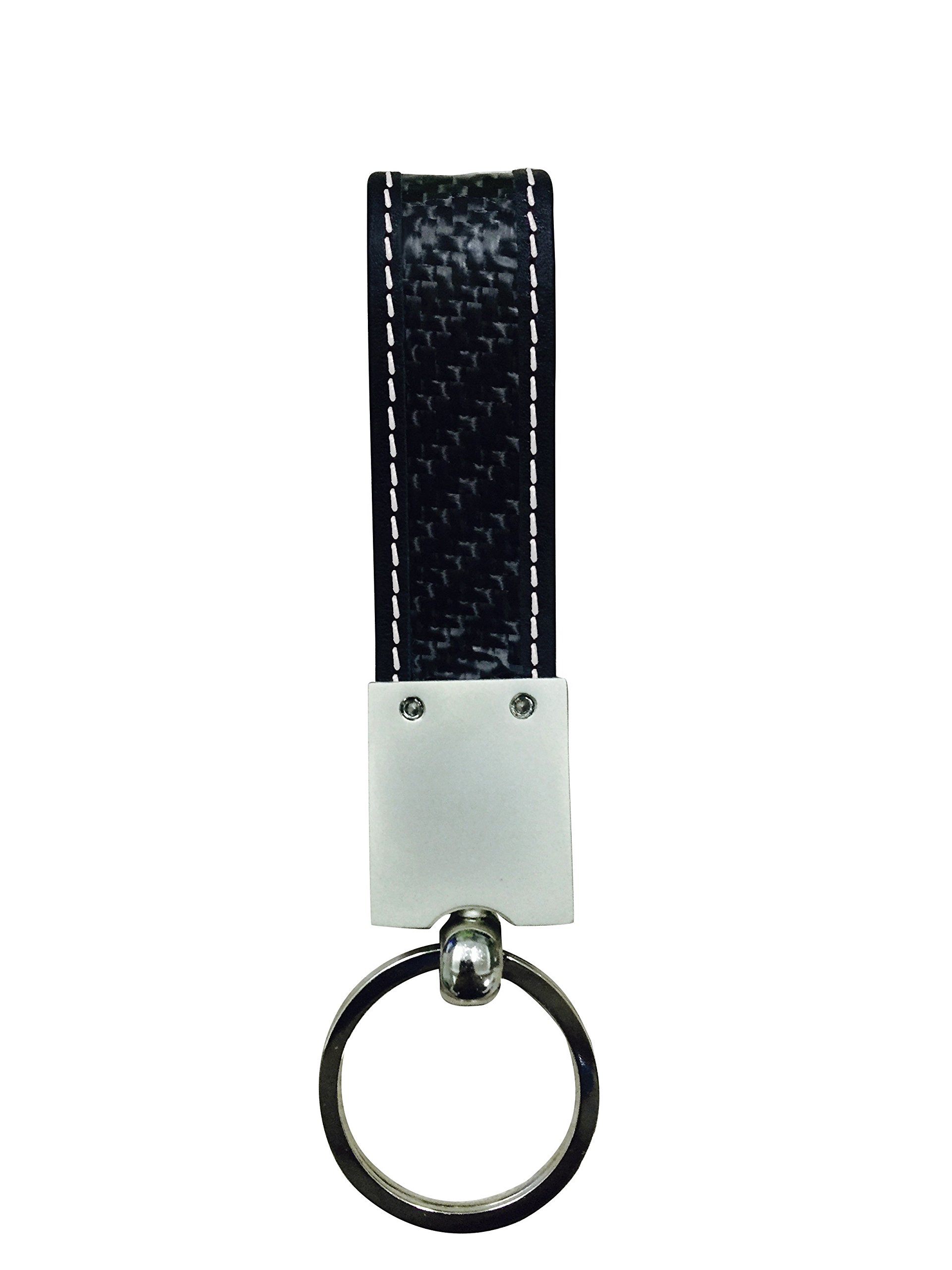 Real Carbon Fiber Keychain Elegant, MGCFTan Timeless,Key chain White