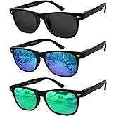 Yogo Vision Kids Sunglasses Polarized Frame Sunglasses for Kids Boys Girls (3 Pack Age 3-10)