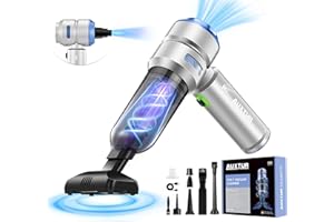 AUXTUR Handheld Cordless Car Vacuum|3 in 1 15000PA Mini Cleaner,120W High Power Brushless Motor,Super Suction Power Vacuums with Type-C Data Cable, Small Portable and Rechargeable Cleaner (Sliver)