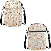 VAMSII Cheese Lover Gift Cheese Design Crossbody Bag Cheese Taster Travel Bag Cheese Fan Gift Cheese Merch