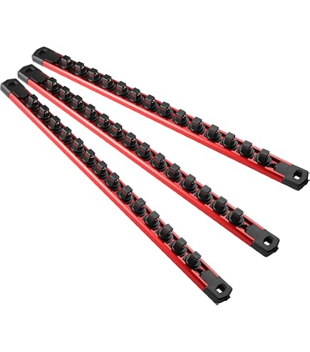 Armstrong Socket Rail Organizer With 10 Clips – USA Made Tool Storage System