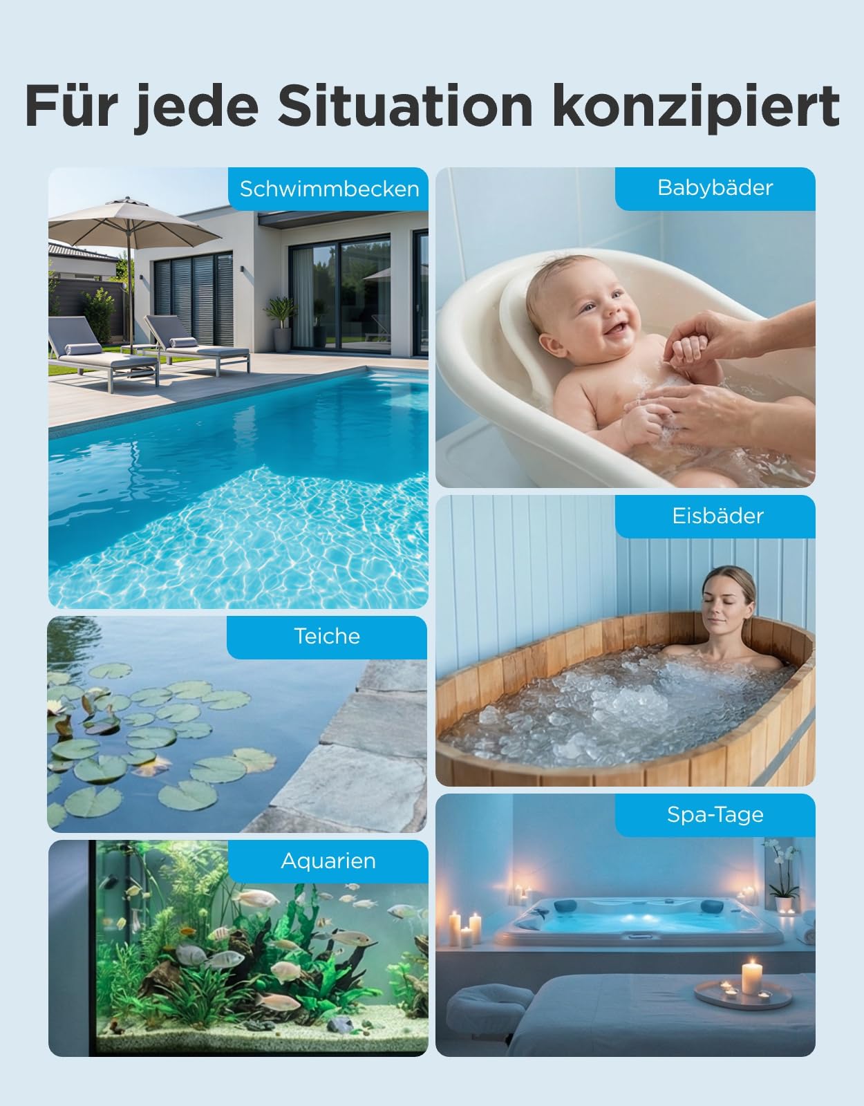 GoveeLife WLAN Pool thermometer P2 mit Gateway, Schwimmend Wasserthermometer Digital Funk, wasserdicht nach IP68, Reichweite von 330M, Benachrichtigungsalarm für Badewanne, Whirlpool, Aquarium und SPA 8