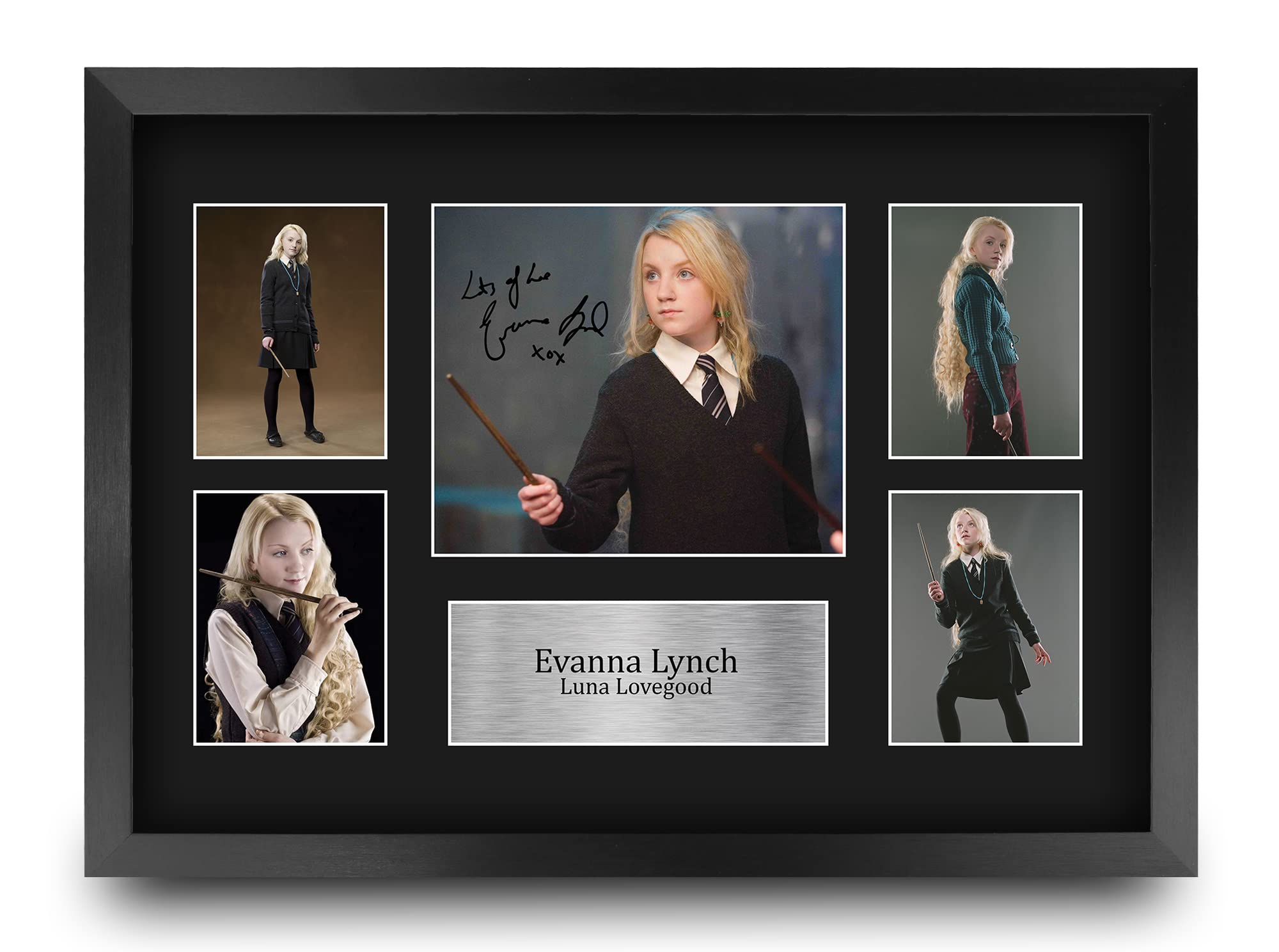 HWC Trading FR A3 Evanna Lynch Harry Potter Luna Lovegood Gifts Printed Signed Autograph Picture Display for Movie Memorabilia Fans - A3 Framed