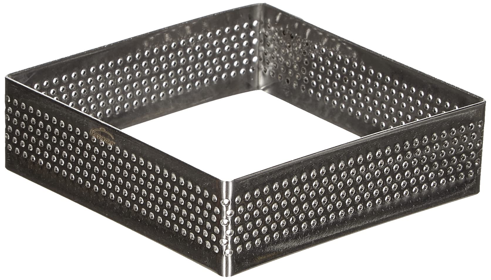 Lacor 68557 Perforated Square Cake Mould, 7 x 7 x 2 cm, Silver