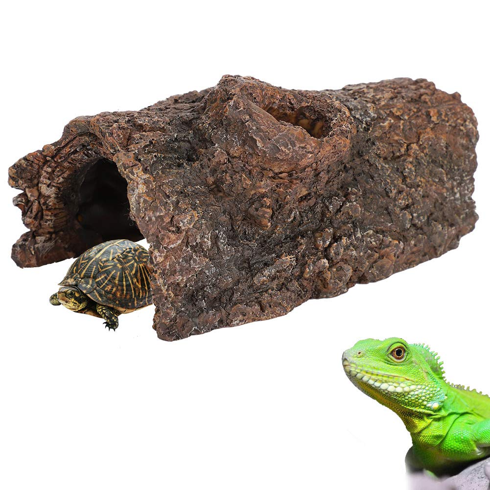 Fdit Reptile Hide Cave Landscape Ornament ¨C Resin Hiding Cave for Aquarium, Fish Tank, Reptile Tank, Scorpion Tank, Lizard Tank D¨¦cor