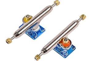 RACOFSB Fingerboard Trucks with Upgraded Urethane Bushings and Pivot Cup,34mm 32mm Width,Normal Kingpin (Blue, 34mm)