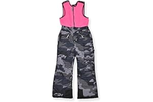 Arctic Quest Polar Fleece Water Resistant Insulated Unisex Boys and Girls Unisex Ski & Snow Bib Pants Overalls