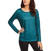 Ideology Womens Training Fitness Pullover Top Green M